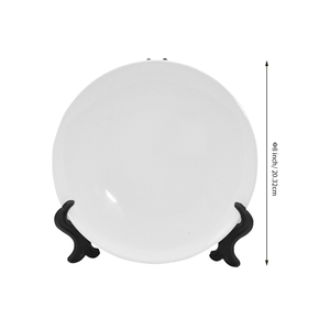 Assiette creuse de 8 pouces pour sublimation PYD Life, assiette en céramique blanche vierge entièrement imprimable, impression de logo personnalisé, vente en gros - Product Image 2