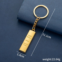 Jaster 1PCS Gratuit LOGO Personnalisé Gravure Barre d'Or Porte-clés Personnalisé Pendentif en Acier Inoxydable Avec Texte Logo Cadeau pour Anniversaire