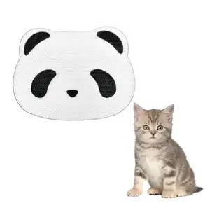 パンダの形の猫のスクラッチャー猫のための垂直スクラッチボード段ボールスクラッチボードポスト装飾のための壁に