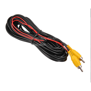 6M RCA <span class=keywords><strong>Backup</strong></span> Reverse Vista trasera Cámara de estacionamiento Cable de video DC Adaptador de corriente Conector RCA para aplicación de micrófono inverso de coche - Product Image 5