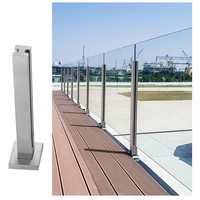 Balustrades de sécurité modernes et minimalistes en aluminium extrudé, garde-corps en verre sans cadre en acier inoxydable avec fixation en U pour escaliers et balcons