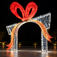 Arche de Noël de 5 m de large et 4 m de haut avec cadre en aluminium pour motifs lumineux de Noël, idéale pour l'Amérique du Nord