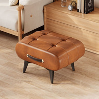 Chaise Ottoman Moderne de Luxe en Tissu Doré Style Nordique pour Salle à Manger, Maquillage, Salon, Meuble de Maison avec Repose-Pieds en Métal