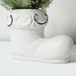 Bottes De Père Noël Artificielles Blanches Créatives De Bureau Fournitures De Décoration En Pot Arbre De Noël Arbol De Navidad Arboles - Product Image 4