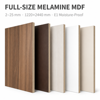 Panneau de fibres à densité moyenne en mélamine pleine grandeur 2-25 mm Standard 1220x2440 mm E1 Résistant à l'humidité Décoration de meubles de première qualité