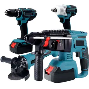 Multifunctional household 3 in 1 4 in 1 waterproof plastic brushless lithium battery tool set