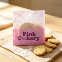 Emballage personnalisé pour biscuits, sachet individuel pour biscuits, emballage en plastique mat thermoscellable avec fenêtre transparente