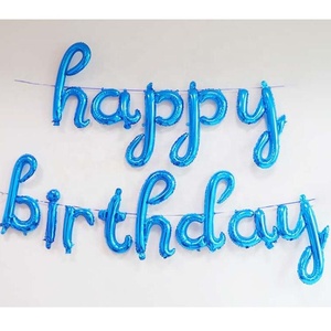Set di Palloncini in Alluminio Dorato con Lettere Minuscole 'Happy Birthday' da <span class=keywords><strong>16</strong></span> Pollici per Decorazioni di Compleanno - Product Image 4