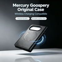 Étui de téléphone en cuir Goosepry Original Rich Diary Wallet pour iPhone Duo avec de nombreux porte-cartes, couverture magnétique de luxe