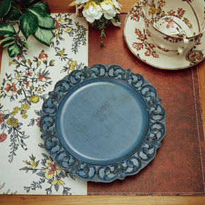 <span class=keywords><strong>Assiette</strong></span> de Présentation en Plastique Vert PP, Style Classique, Design Creux, Polie, Jetable, 13 Pouces, pour Mariages et Banquets – Vente en Gros, Nouveauté - Product Image 3