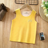 Gilet thermique sans manches pour enfants, imprimé ours, en polaire double face sans couture, sous-vêtement chaud, prix de gros en vrac
