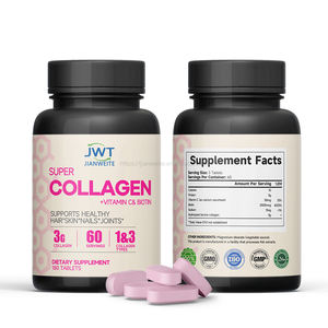 Оптовая продажа: Суперколлагеновые таблетки (180 шт.) с витамином С и биотином для волос, кожи, ногтей и суставов. Прямые поставки с завода, OEM. - Product Image 2