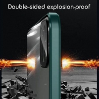 Étui de téléphone magnétique matériaux étuis de protection transparents boucle Double face étui de téléphone en verre trempé pour iPhone 11/12/13