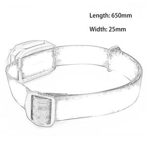 Custom Heat Reflective Printing High Tension Elastic Band Headlamp Strap Adjustable Buckle for Outdoor - Product Image 2