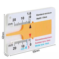 Jauge de profondeur de bande de roulement de pneu DIY 0-20 mm, indicateur de limite d'usure, erreur de 0,1 mm, option OEM, outil de mesure manuel en plastique pour