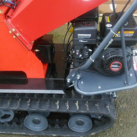 Pencacah Kayu Crawler Bensin 15HP Self Propelled GST120 Kapasitas 120mm dengan Trek Karet 180mm untuk Pertanian
