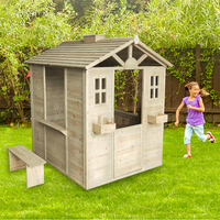 Maison de jeu tout en bois avec fenêtre large, Discovery d'eau douce, tout en cèdre, pour enfants