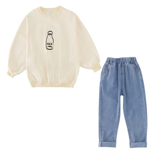 Conjuntos de Ropa Deportiva para Niños, Conjuntos de Pantalones para Niñas con Jeans de Mezclilla al por Mayor - Product Image 1