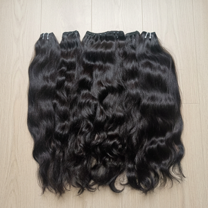 100% faisceaux de cheveux indiens ondulés bruts non transformés Remy cuticule alignée naturel lâche soyeux vague droite soyeux Style droit - Product Image 3