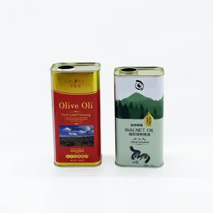 定制750毫升方形油包装金属锡罐芝麻油橄榄油