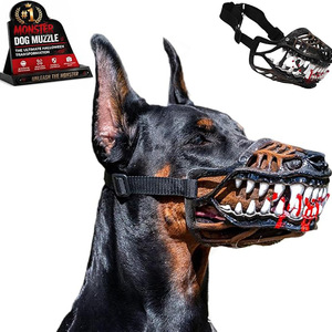 <span class=keywords><strong>Bozal</strong></span> Ajustable de <span class=keywords><strong>Goma</strong></span> para Perro con Diseño de Monstruo y Máscara de Terror con Colmillos para Halloween - Product Image 1