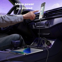 Chargeur de voiture rapide USB C LDNIO C104 60W, double port Type C, chargeur rapide pour smartphone