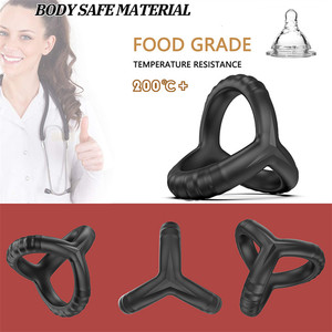 Anneau de pénis <span class=keywords><strong>en</strong></span> silicone, photos d'hommes avec anneau de pénis, anneau de pénis ultra doux 3 <span class=keywords><strong>en</strong></span> 1 pour améliorer l'érection, jouet sexuel pour hommes - Product Image 5