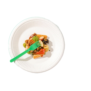 Assiette en papier jetable personnalisable pour les collations Logo imprimé Vaisselle domestique BBQ Matériel <span class=keywords><strong>de</strong></span> bagasse dégradable pour les fêtes - Product Image 1