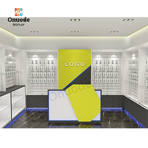 Custom Modern High Quality Mobile Phone <strong>Kiosk</strong> LED-Lit Cell Phone <strong>Display</strong> Booth with Glass <strong>Showcase</strong> for Shop Furniture - Product Image 2