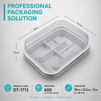 4 boîtes à gâteau carrées transparentes écologiques jetables avec couvercle transparent, contenants en PET de qualité alimentaire pour pizza, cheesecake, sandwich