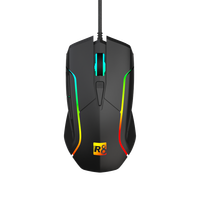 R8 G207 Mouse Game berkabel ergonomis, Mouse Game dengan RGB dan dapat diprogram untuk bermain Game