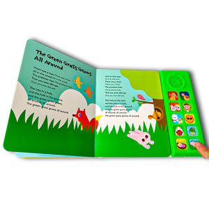 Impresión offset personalizada de alta calidad, botón pulsador, Impresión de <span class=keywords><strong>libro</strong></span> de cuentos con sonido para niños, juguetes educativos, audiolibro - Product Image 6