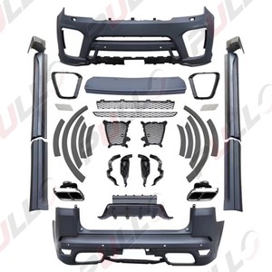 Parachoques ar para coche, conjunto de parachoques delantero y trasero con faldones laterales y tubos de escape, mejora a SR R modelo <span class=keywords><strong>2018</strong></span> - Product Image 2