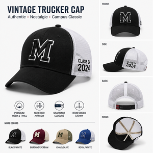 Gorras de Béisbol Vintage de 6 Paneles, Personalizadas, de Secado Rápido, de Alta Calidad, Modernas, de Hilo de Algodón, Unisex, para Adultos, Gorras Trucker de Malla - Product Image 4