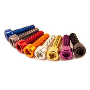Commercio all'ingrosso DIN912 di alluminio anodizzato M3 <span class=keywords><strong>M4</strong></span> M5 M6 M8 M10 m5 x 18 millimetri a esagono incassato vite - Product Image 2