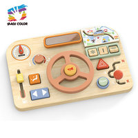 Nouvel ensemble d'instruments de musique en bois 2026 pour enfants, avec boîte de rangement, xylophone, mélodica, tambourin et cartes flash musicales W07A304