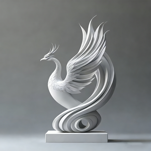 Scultura Personalizzata di <span class=keywords><strong>Fenice</strong></span> in Fibra di Vetro, Resistente alla Corrosione, Colori Personalizzabili, Grande Statua da Esterno, Decorazione Festiva, Animale - Product Image 4