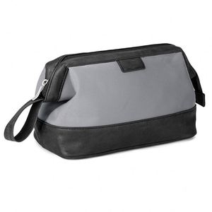 Pochette de voyage de luxe pour hommes avec logo personnalisé, pour cosmétiques, maquillage, soins de la peau, avec poignées - Product Image 1