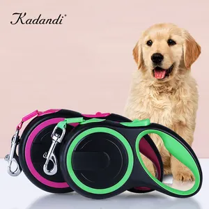 Pet supplier Durable large puppy retractable dog leash with led light adjustable dog leash luxury dog leash