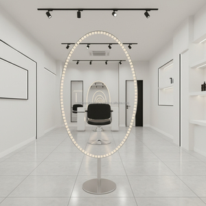 Espejo LED de Cristal de Lujo para Salón de Belleza con Construcción Duradera de Acero Inoxidable para Salones de Belleza, Peluquerías y Barberías - Product Image 3
