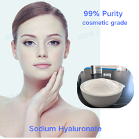 Bubuk Sodium Hyaluronate Kelas Kosmetik, Digunakan Sebagai Bahan Baku untuk Membuat Esens Perawatan Kulit dan Krim Kecantikan Komposit.