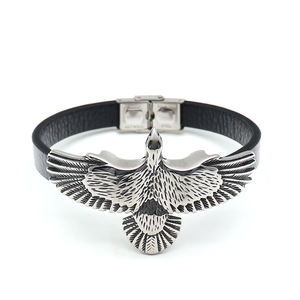 <span class=keywords><strong>VIYA</strong></span> Bracelet à la mode en forme d'animal punk pour homme, cadeau noir pour papa, fils, maris, petits amis, fête des pères, remise des diplômes, saint valentin - Product Image 5