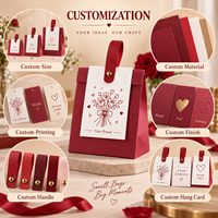Bedruckte Papier-Geschenktüte mit Vordereinschlag, Oberer Tragegriff, Kleinproduktverpackung, Private Label