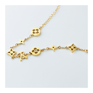 Luxury Style Gold Stainless Steel Multi Chain Round <b>Bead</b> <b>Bracelet</b> for Women Fashion Jewelry Wholesale - Product Image 1