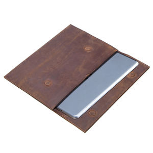 Funda elegante de cuero genuino para portátil para iPad <span class=keywords><strong>Pro</strong></span> 12 9 2020 <span class=keywords><strong>2021</strong></span> <span class=keywords><strong>MacBook</strong></span> <span class=keywords><strong>Pro</strong></span> 14 16 pulgadas Air M2 <span class=keywords><strong>15</strong></span> 2023-protección elegante - Product Image 2