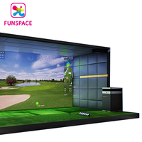 Machine de jeu vidéo de golf simulée avec fonction infrarouge, simulation panoramique, équipement de jeu de golf