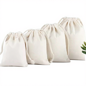 Custom Logo Eco-friendly Organic Cotton Canvas Drawstring Dust <b>Bag</b> Covers Recyclable Pouch for Clothing Handbags Shoes Wigs - Product Image 5