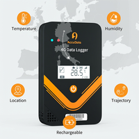 Enregistreur de données de température et d'humidité 4G mondial en temps réel, moniteur sans fil rechargeable pour le suivi des transports, traceur de localisation LBS