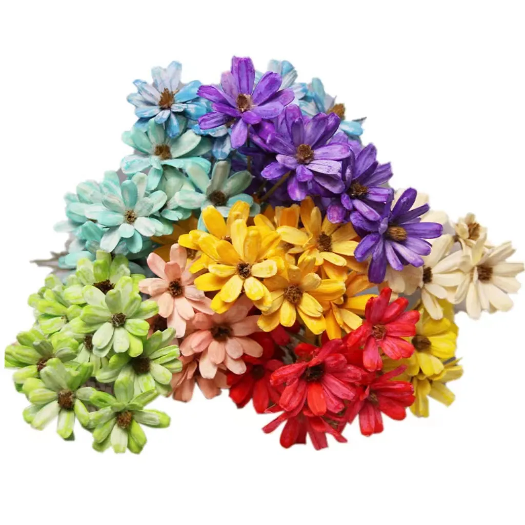 युन्नान फैक्टरी थोक बोहो कृत्रिम सूखे सोला फूलों का रस विवाह घर के सजावट के लिए फूल