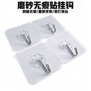 Frame Creator Transparent Adhesive <b>Wall</b> <b>Hook</b> 6cm Single <b>Hook</b> For Storage And Clothes Hanging - Product Image 4